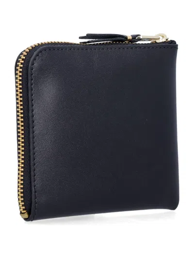 Comme Des Garçons Wallet Leather Zip Wallet In Black