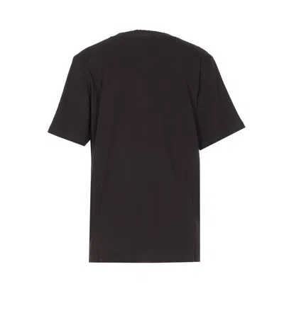 Chloé Women Black Crewneck T-shirt With Maxi Logo Print On The Front In Cotton Woman