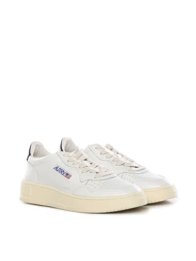 Autry Leather Sneakers With Back Contrasting Patch In White