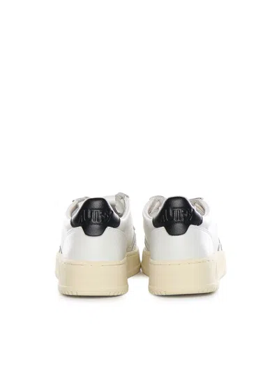 Autry Leather Sneakers With Back Contrasting Patch In White