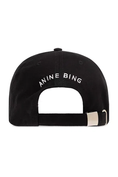 Anine Bing Jeremy Baseball Logo Detail Hat In Black