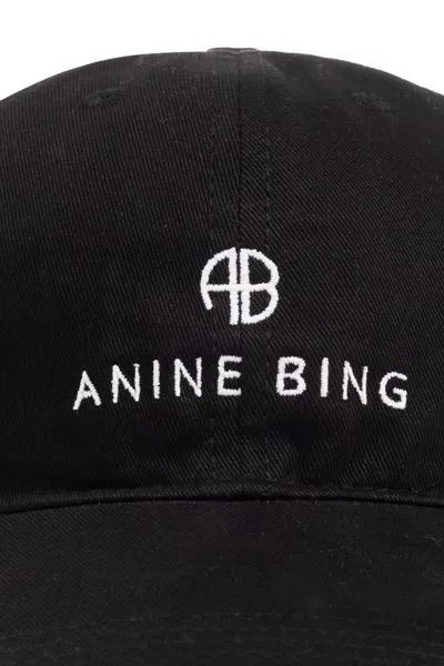 Anine Bing Jeremy Baseball Logo Detail Hat In Black