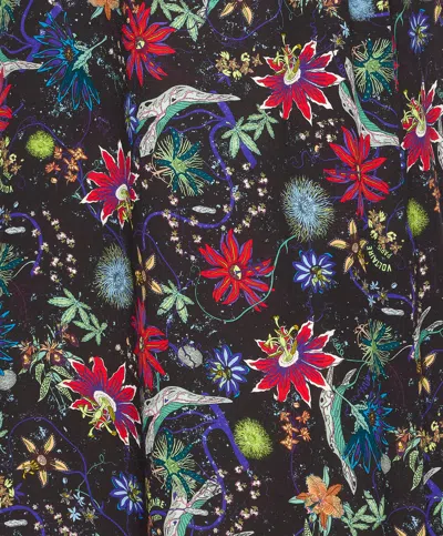 Zadig & Voltaire Womens Encre Renzo Floral-print Woven Midi Dress In Black