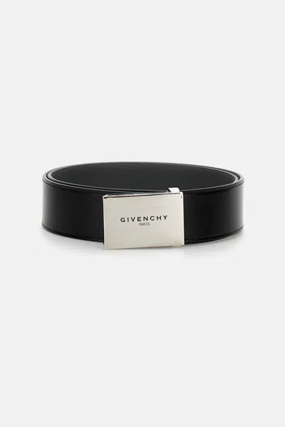 Givenchy Adjustable Reversible Metal Shape Belt In Black
