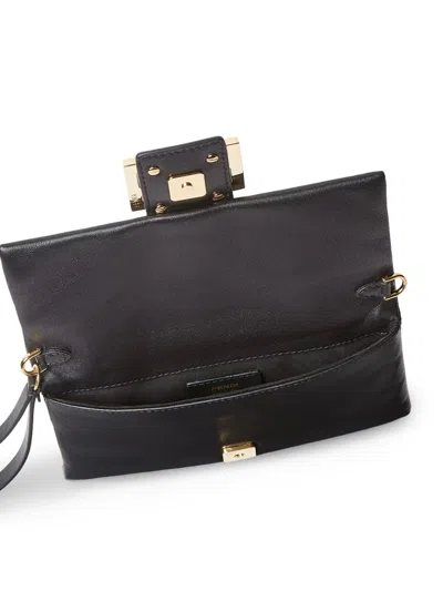 Fendi Valentino Garavani Vlogo Signature Velvet Slingback Pumps In Black