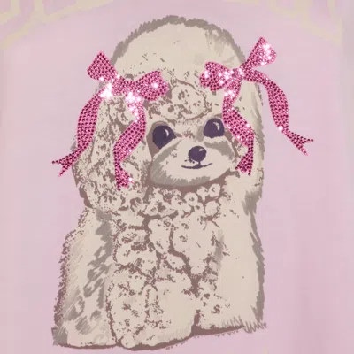 Ganni Graphic Print Crew Neck Short Sleeve Top In Multi