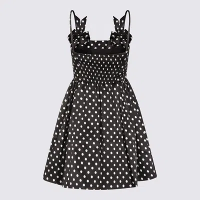 Ganni Multicolor Recycled Polyester Casual Dress In Black