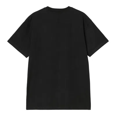 Carhartt American Script Embroidered Logo T-shirt In Black