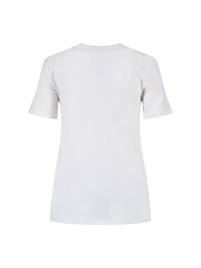 Chloé Cotton Crew Neck Graphic Short Sleeve T-shirt In White