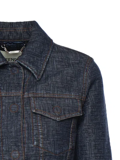 Fendi Brunello Cucinelli Striped Cotton T-shirt In Blue