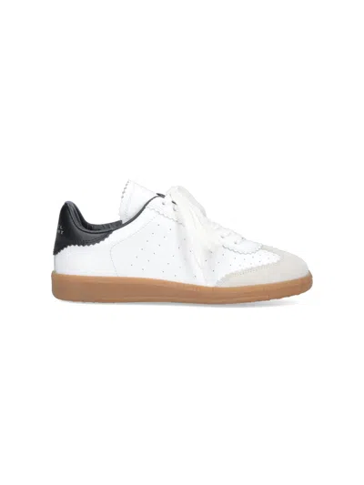 Isabel Marant Low-top Sneaker With Perforated White Leather Upper In Multi