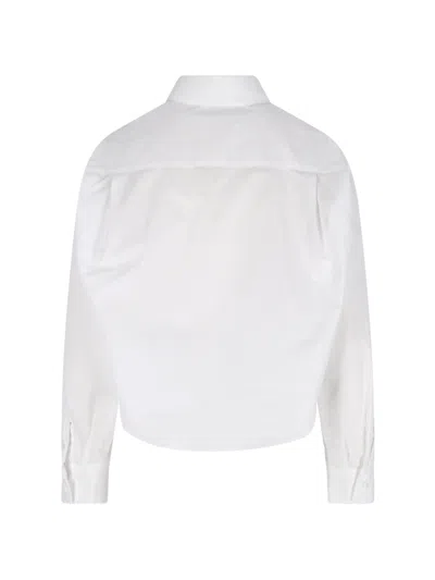 Aspesi Shirt Style Top Collared Neck Long Sleeves In White