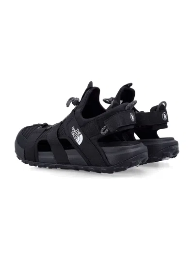 The North Face Explore Touch-strap Drawstring Sandals In Black