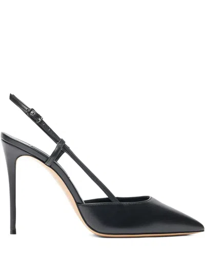 Casadei 100mm Julia Pointed-toe Slingback Heeled Pumps In Black