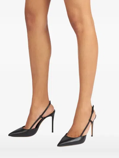 Casadei 100mm Julia Pointed-toe Slingback Heeled Pumps In Black