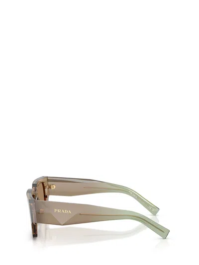 Prada Eyewear Rectangle Frame Sunglasses In Brown