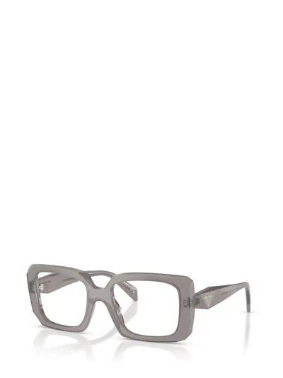Prada 0pr C09v Translucent Acetate Oversized Square Sunglasses In Gray
