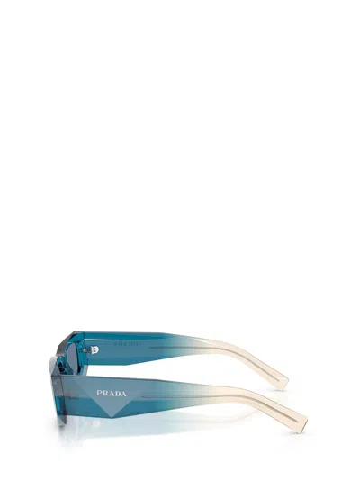 Prada 0pr B19s Angular Acetate Sunglasses In Blue