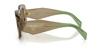 Prada Symbole Oversized-frame Sunglasses In Brown