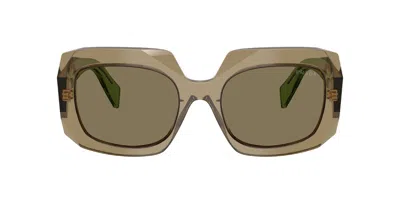 Prada Symbole Oversized-frame Sunglasses In Brown