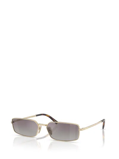 Prada 0pr A60s Gradient Grey Rectangular Sunglasses In Pattern