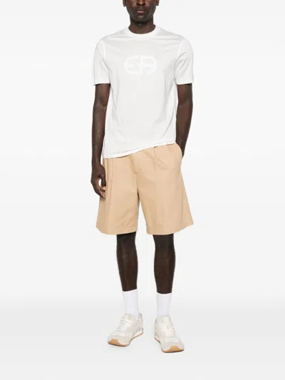 Emporio Armani Asv Domed Logo Pima-jersey T-shirt In Gray