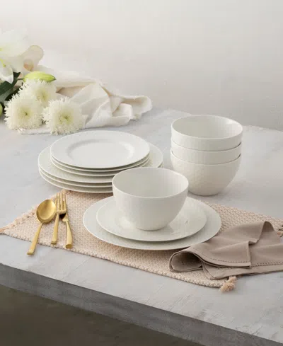 Noritake Kikko 12-pc. Dinnerware Set, Service For 4 In White