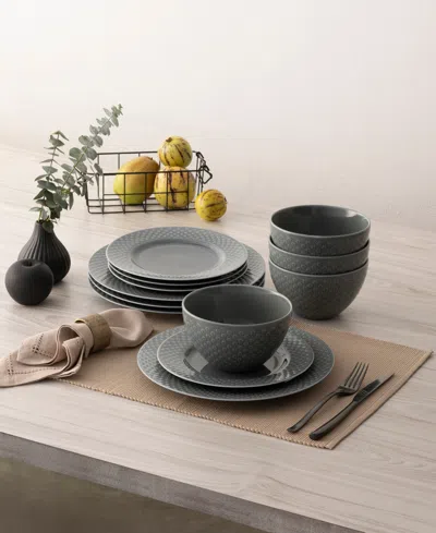 Noritake Kikko 12-pc. Dinnerware Set, Service For 4 In Gray