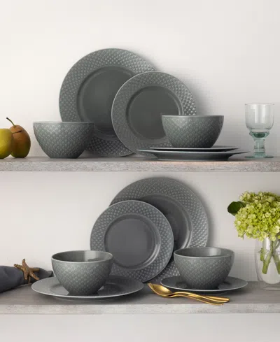 Noritake Kikko 12-pc. Dinnerware Set, Service For 4 In Gray