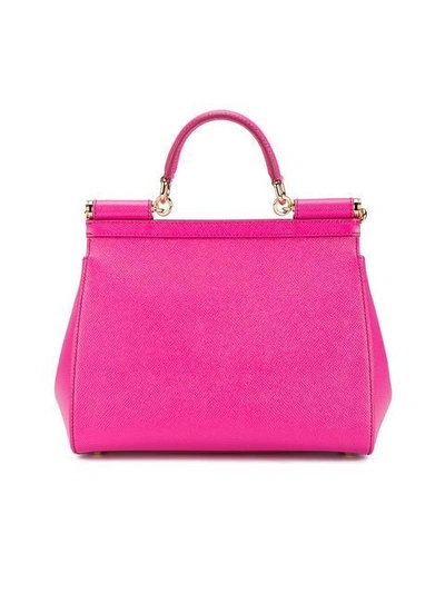 Shop Dolce & Gabbana Medium Sicily Shoulder Bag In Pink