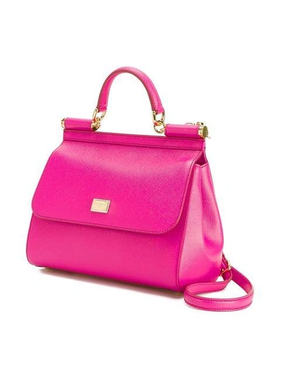 Shop Dolce & Gabbana Medium Sicily Shoulder Bag In Pink