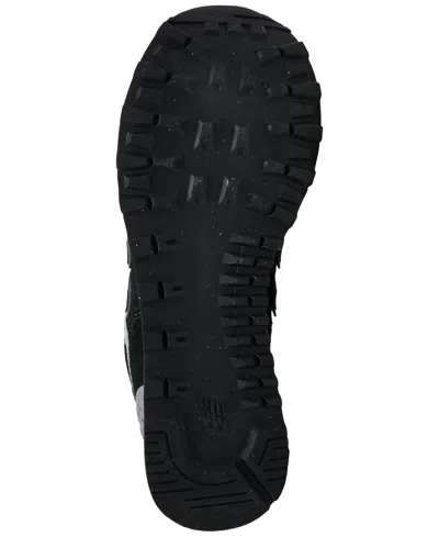 New Balance 574 Leather-trimmed Suede And Mesh Sneakers In Navy