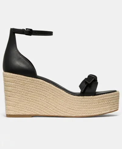 Kate Spade New York Loop Espadrille Ankle Strap Platform Wedge Sandal In Black