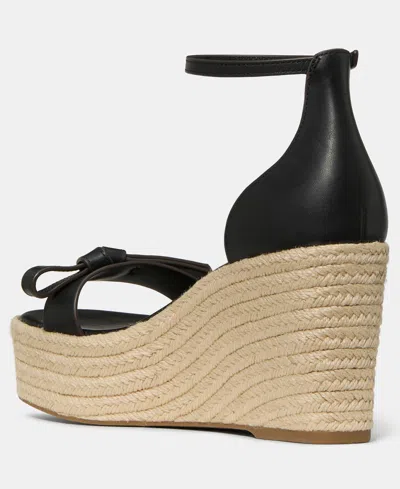Kate Spade New York Loop Espadrille Ankle Strap Platform Wedge Sandal In Black