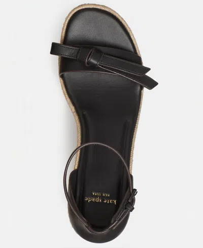 Kate Spade New York Loop Espadrille Ankle Strap Platform Wedge Sandal In Black
