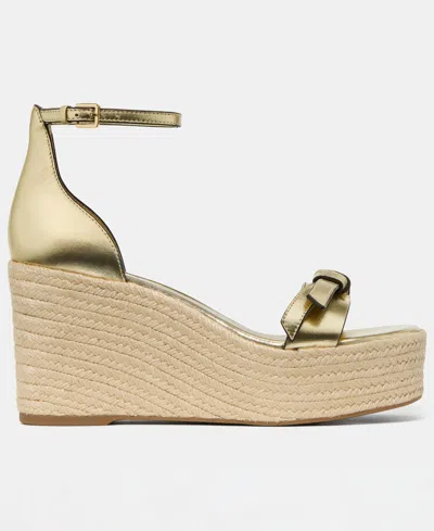 Kate Spade New York Loop Metallic Espadrille Wedge In Gold