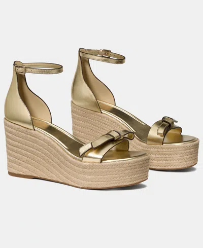 Kate Spade New York Loop Metallic Espadrille Wedge In Gold