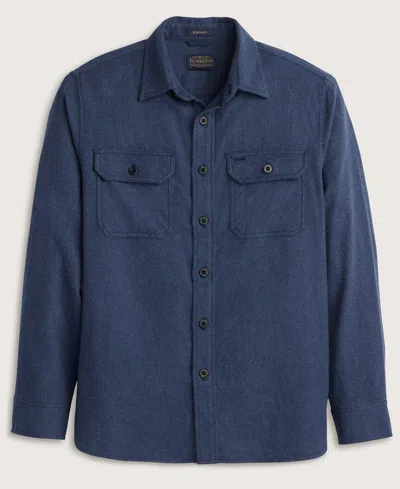 Pendleton Burnside Solid Flannel Button-up Shirt In Blue