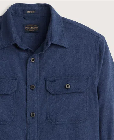Pendleton Burnside Solid Flannel Button-up Shirt In Blue
