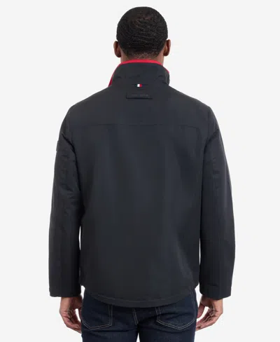 Tommy Hilfiger Flag Softshell Zip Jacket In Black