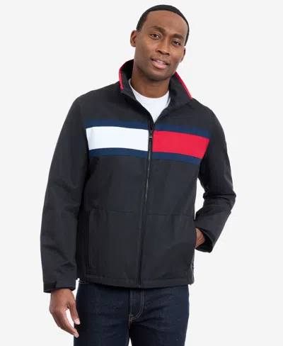 Tommy Hilfiger Flag Softshell Zip Jacket In Black