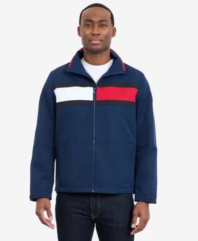 Tommy Hilfiger Flag Softshell Zip Jacket In Blue