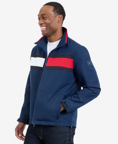 Tommy Hilfiger Flag Softshell Zip Jacket In Blue