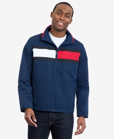 Tommy Hilfiger Flag Softshell Zip Jacket In Blue
