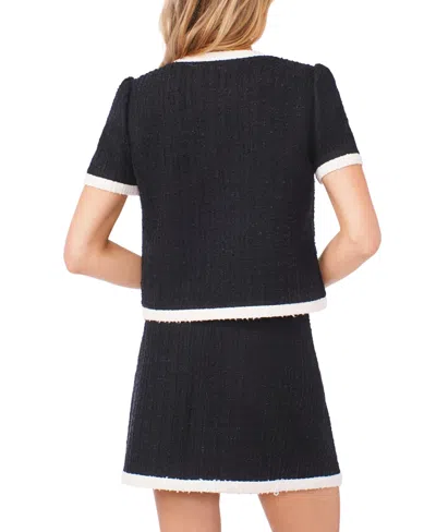 Cece Patch Pocket Contrast Binding Jacket In Black