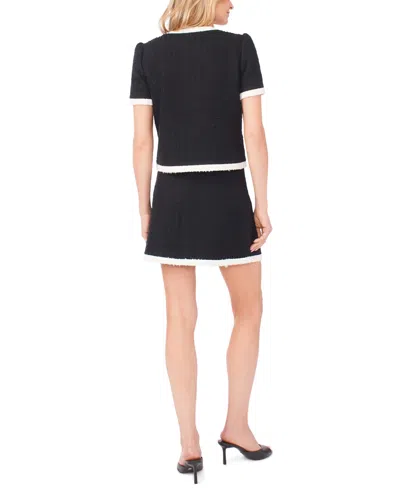 Cece Patch Pocket Contrast Binding Jacket In Black