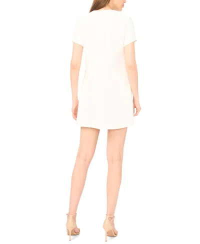 Cece Embellished Bows Shift Minidress In White