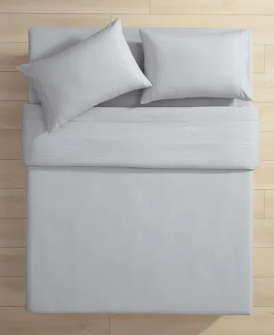 Eddie Bauer Highland Chill Solid Temperature Regulating Microfiber 4-pc. Sheet Set, Queen In Gray