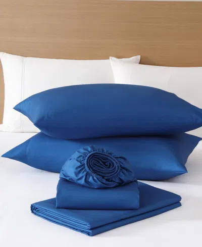Eddie Bauer Highland Chill Solid Temperature Regulating Microfiber 4-pc. Sheet Set, Queen In Blue