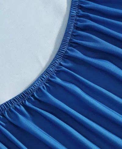 Eddie Bauer Highland Chill Solid Temperature Regulating Microfiber 4-pc. Sheet Set, King In Blue